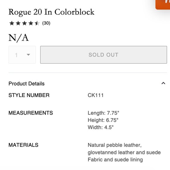 Coach Rogue 20 in Colorblock Style No. CK111 - Picture 14 of 14